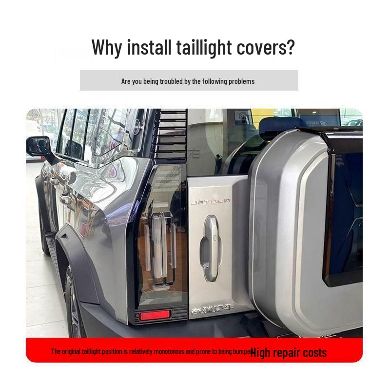 Jetour Traveller Front & Rear Headlight, Fog Light, & Taillight Covers & Frames - Stylish Exterior Modification Accessory.
