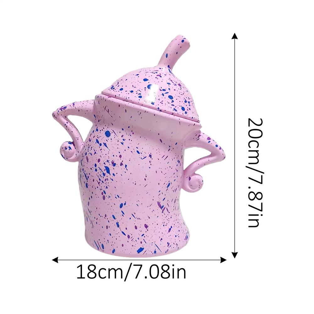 Canister With Attitude Creative Akimbo Cup Mugs Food Jars for Kitchen Storage Container with Airtight Lid Christmas Decoration