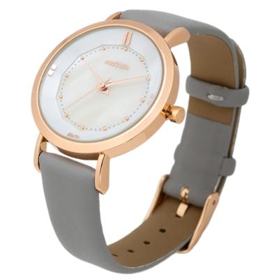 [Feldarbeit] Damenuhr Analog Lederarmband Grau YM108-4