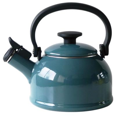 Fuji Emaille Pfeifkessel IH-kompatibel Baumwolle 1,6 l Rauchblau CTN-1.6WK.SB