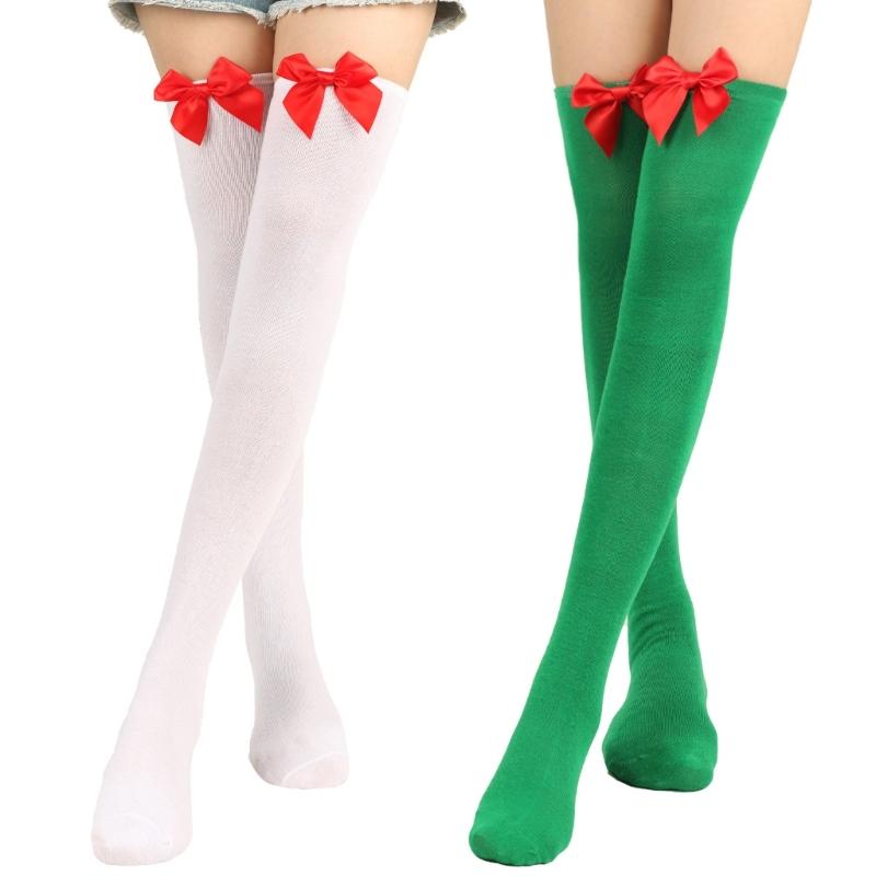 Cute Bow Boot Sock Leg Warmer High Sock for Daily Wear Cosplay Thigh High Sock Over the Knee High Boot Stocking Leg Warm