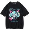 Chuyin Co Branded Neighboring Future MIKU Pain Clothes Anime Printed Short Sleeved Cotton Unisexs and Womens Loose Tshirts