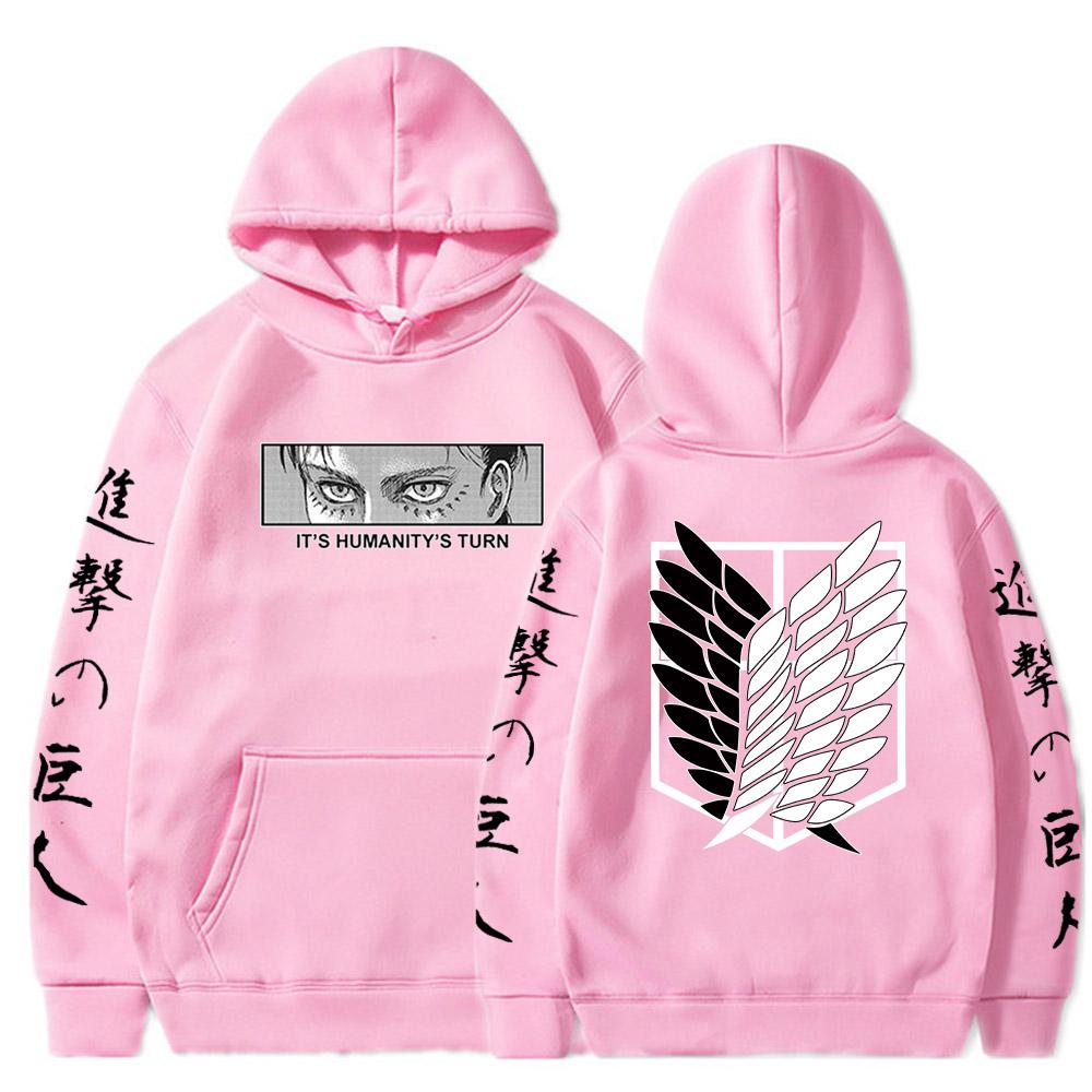 Anime Attack On Titan Eren Yeager Eyes Hoodies Harajuku Cool  Unisex Casual Winter Long Sleeve Shingeki No Kyojin Sweatshirts