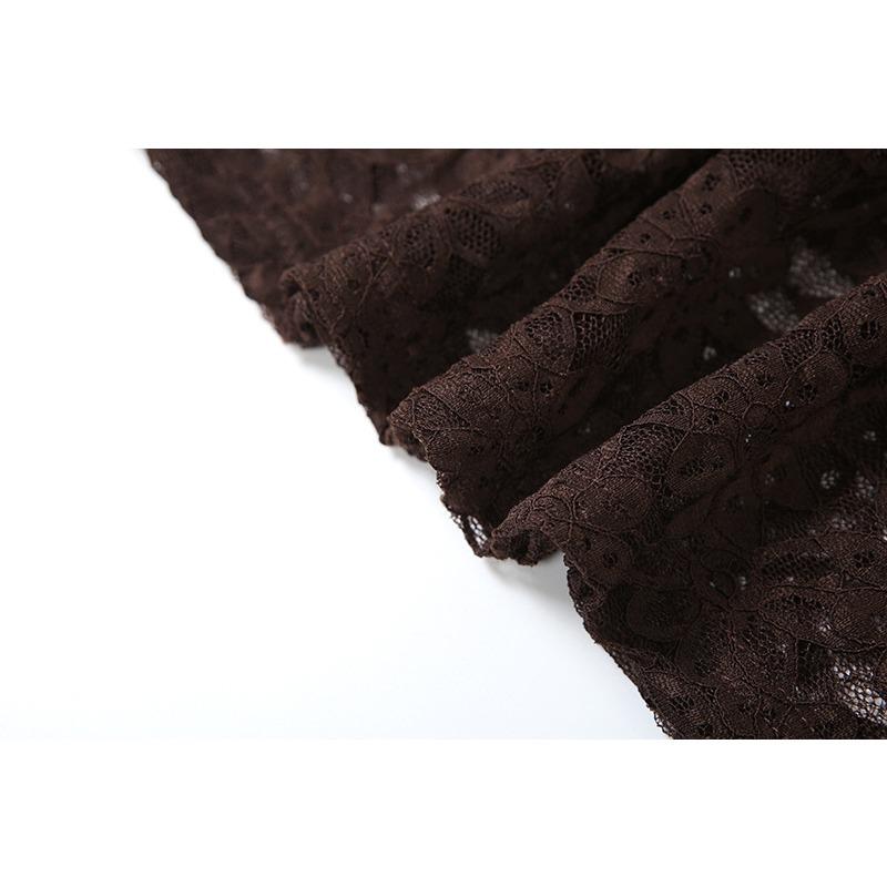 Women's Sexy Spice Fashion Suspenders Lace Design V-neck Wrap Hip Dress