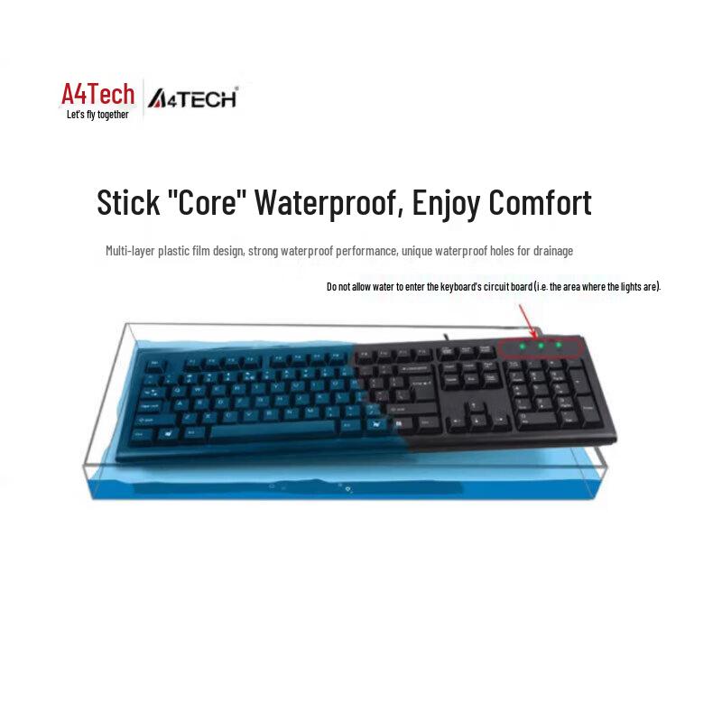 A4Tech KK5520UU Wired Waterproof Keyboard & Mouse Combo