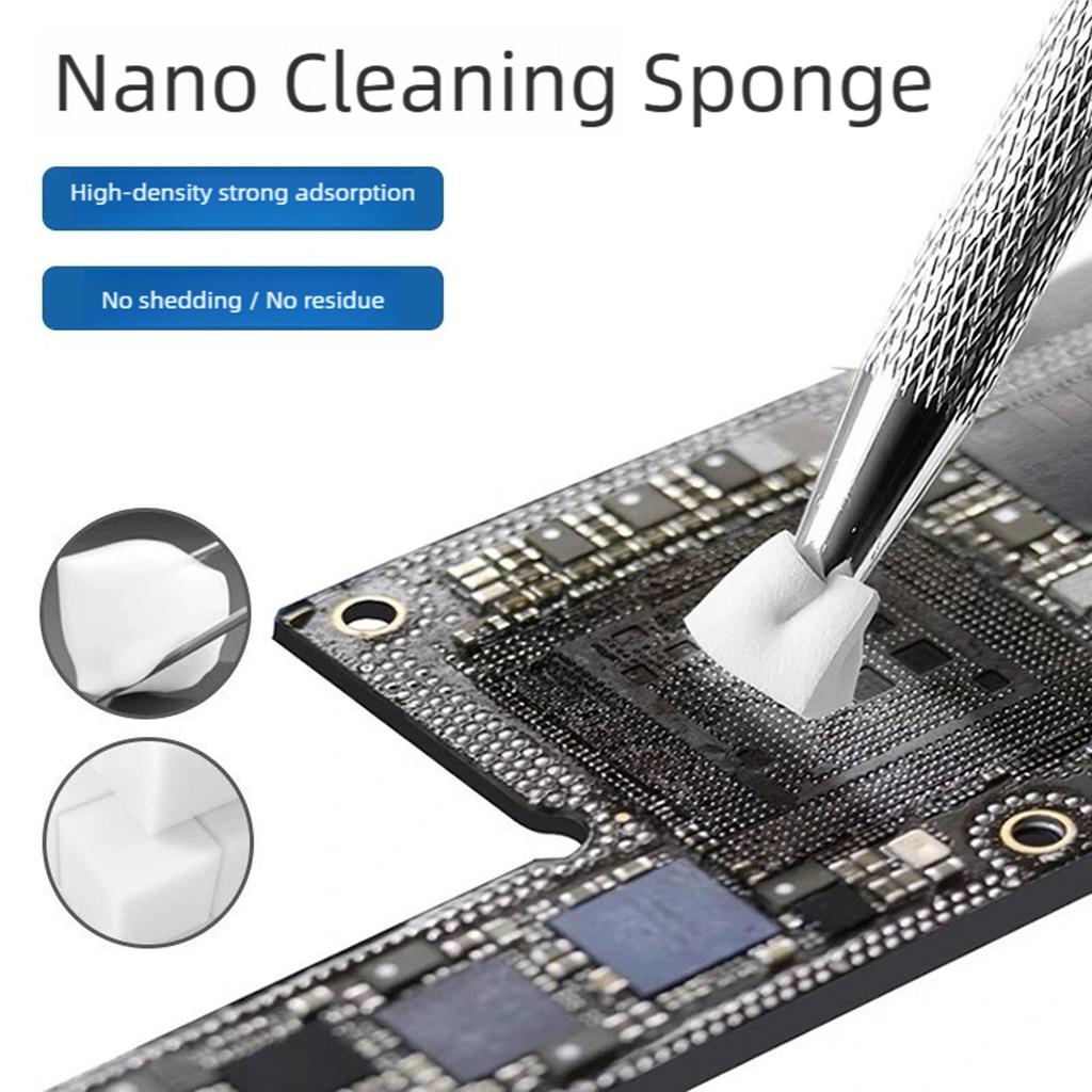 Pack Of 500 High Density Nano Sponge No Residue Electronic Maintenance Tool for Motherboard Chip Cleaning Dust Removal