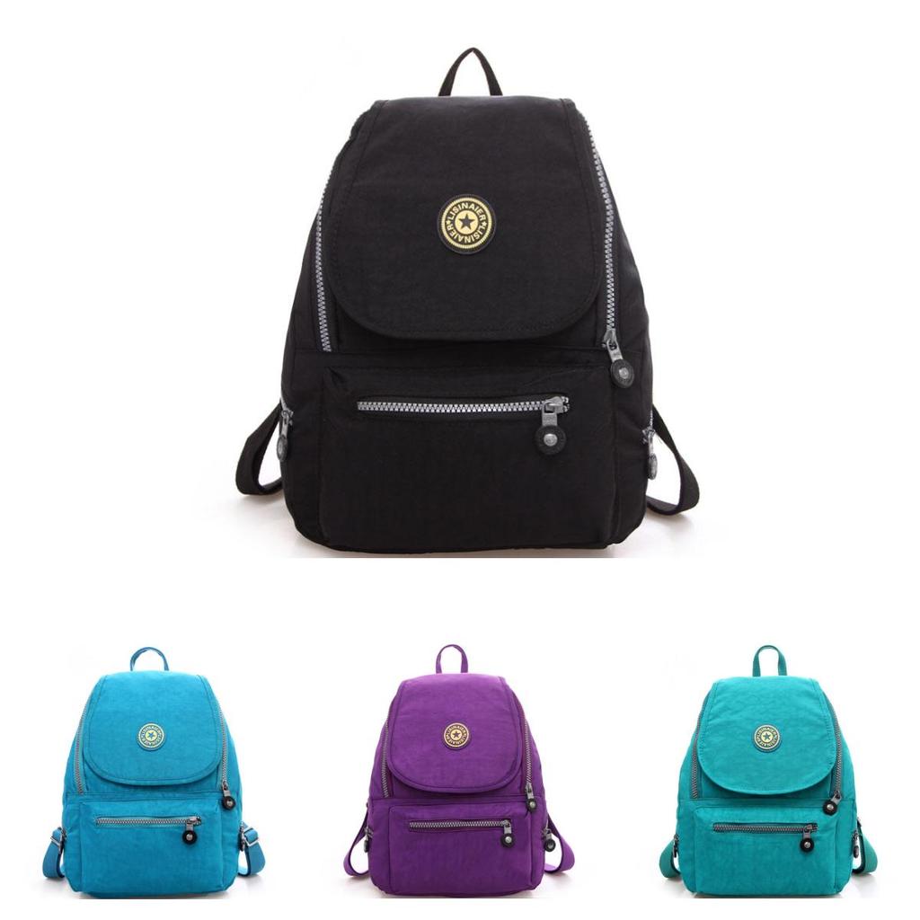 Mini Backpack Waterproof Women Purse Nylon Shoulder Rucksack Small Travel Bag