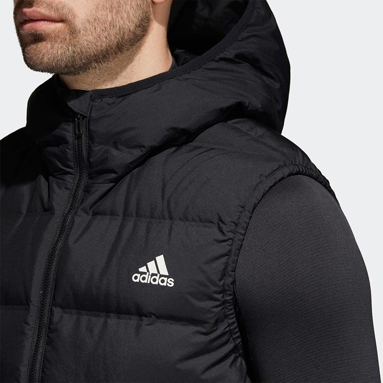 adidas Helionic Hooded Down Vest Men Black Men's BQ2006