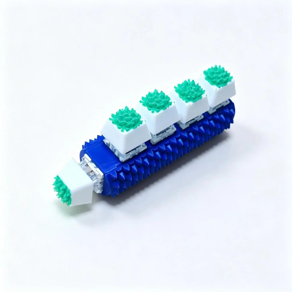 5 Key Spiky Sensory Fidget Clicker Textured Finger Press Fidget Toy Stress Relief Finger Training Quiet Fidget Hand Toy for Gift