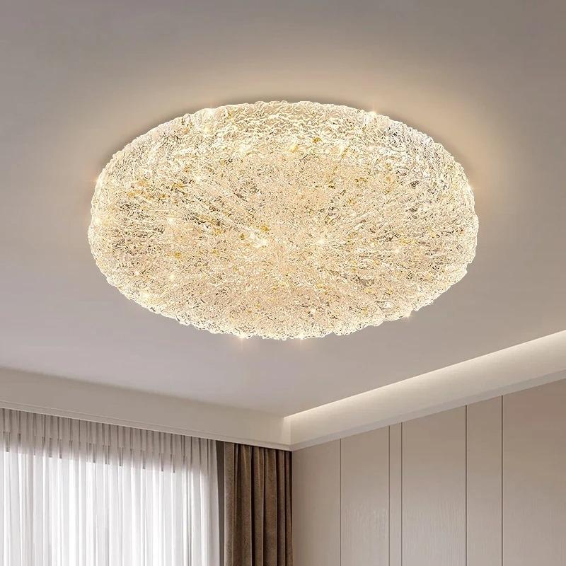 2026 new Italian resin ceiling light Nordic gold luxury bedroom light dining room decoration 40cm 50cm circular ceiling light