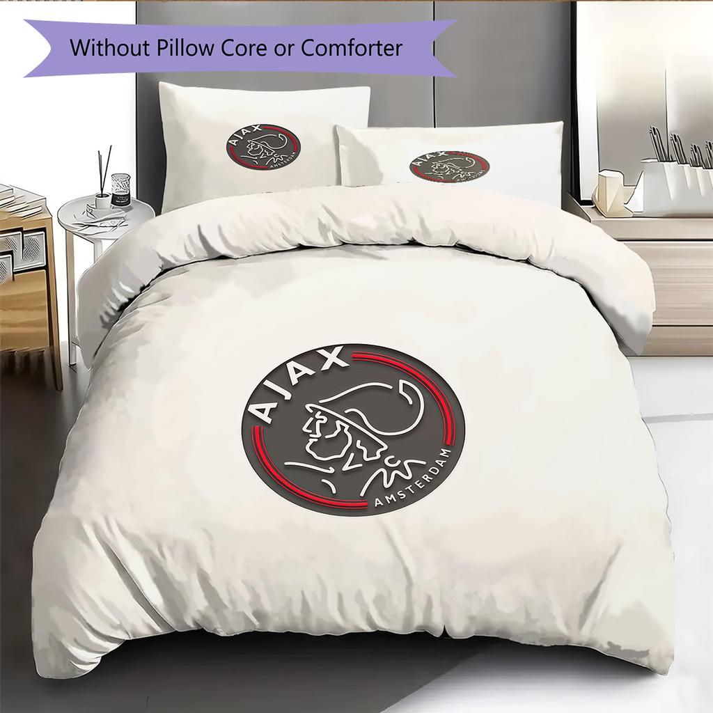 AFC Ajax Pattern Bedding Quilt Set  Home Decoration  Gift (1 * Duvet Cover + 2 * Pillowcase  Without Core)