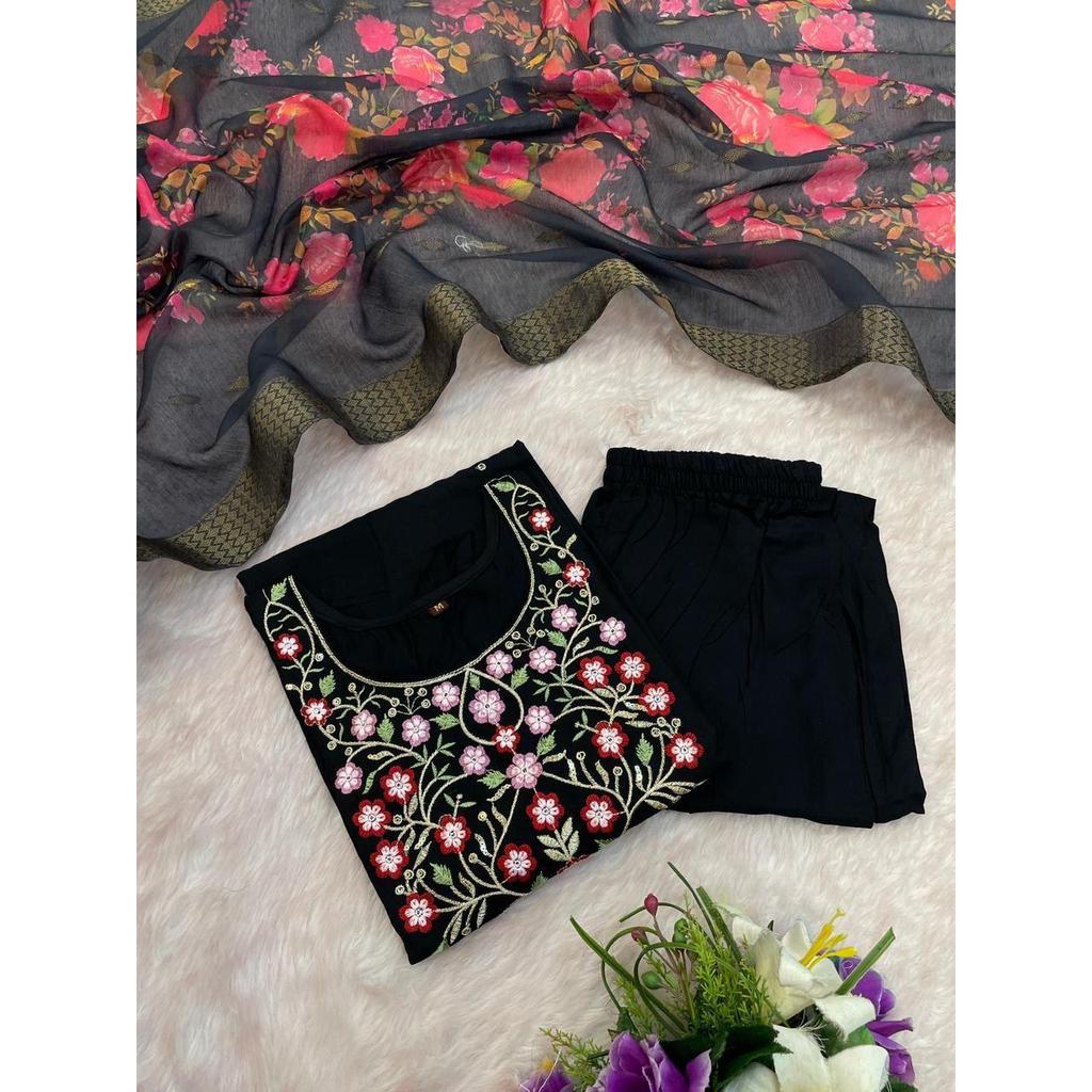 Presenting New Reyon Beautiful Suit Set and Duppta