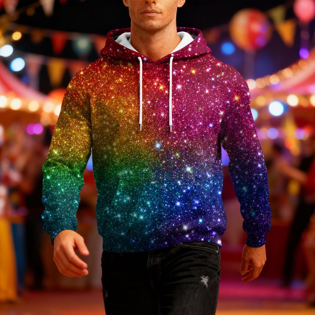 Men's Long-Sleeve Casual Hooded Sweatshirt