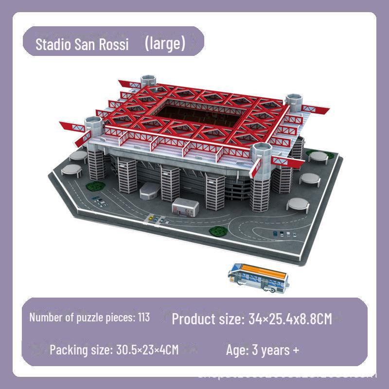 

Реал Мадрид 3D Пазл Футбольное Поле Модель: Игрушка для сборки без клея и кубок Лиги чемпионов - идеальный подарок на день рождения для мужчин