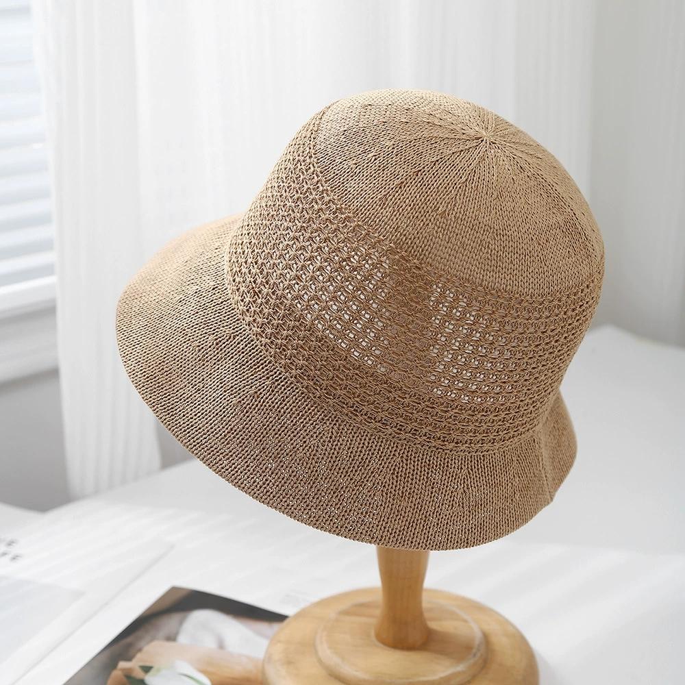

Summer Breathable Linen Fisherman Hat for Women Solid Color Bucket Hat for Outdoor Sun Protection and Sun Shade Hats L(56-58CM)