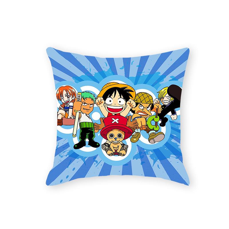 One Piece Anime Plush Pillow - Soft Cartoon Cushion for Sofa or Living Room