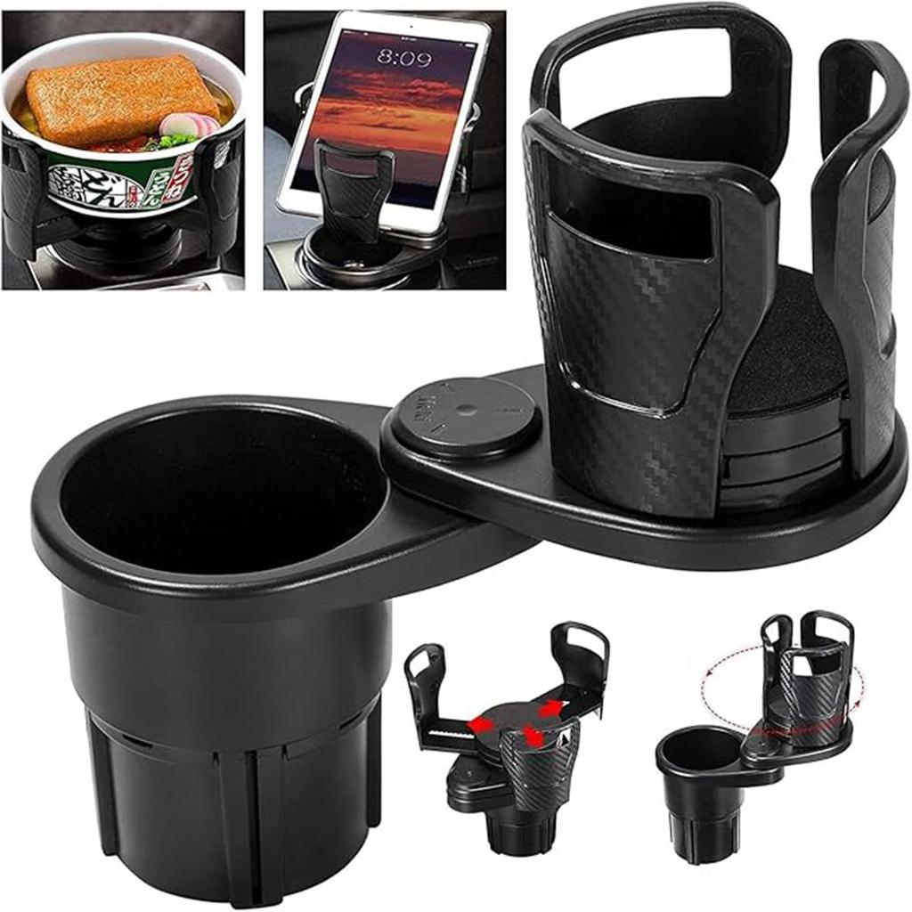 Upgraded The car mount and car drink holder are combined into providing a secure and stable The bottom extender is rotatable and ensuring