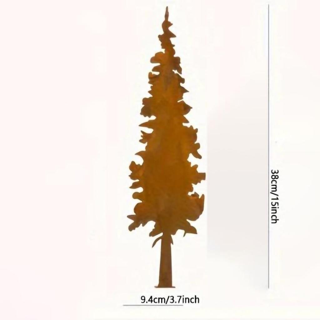 1pc Rustic Metal Spruce Tree and Elk Ornaments - Hunting Decor and Gifts for Christmas and New Year's Decoration