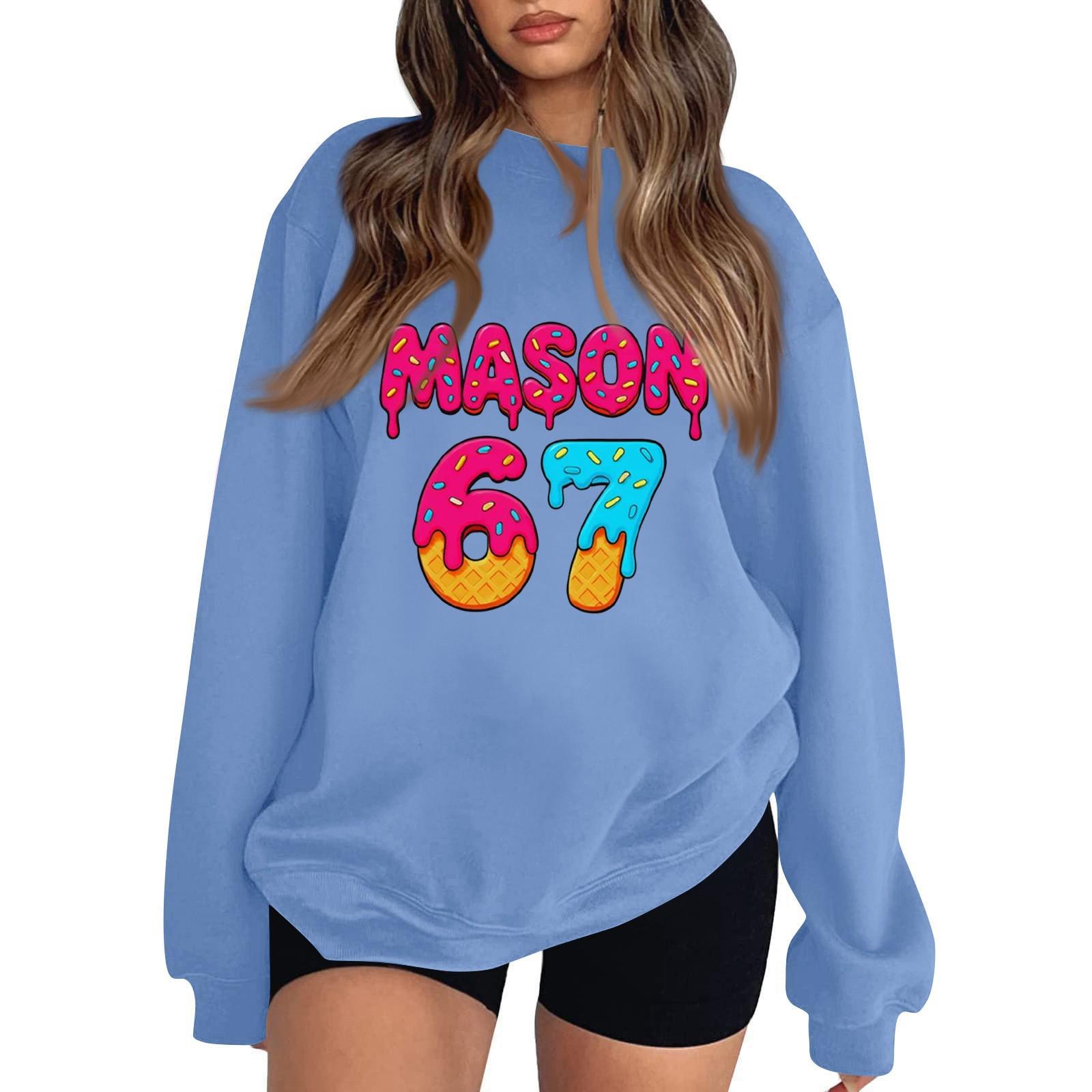 

Women s Fashionable Casual Long-Sleeved Round-Neck Printed Pullover Sweatshirt XXXL