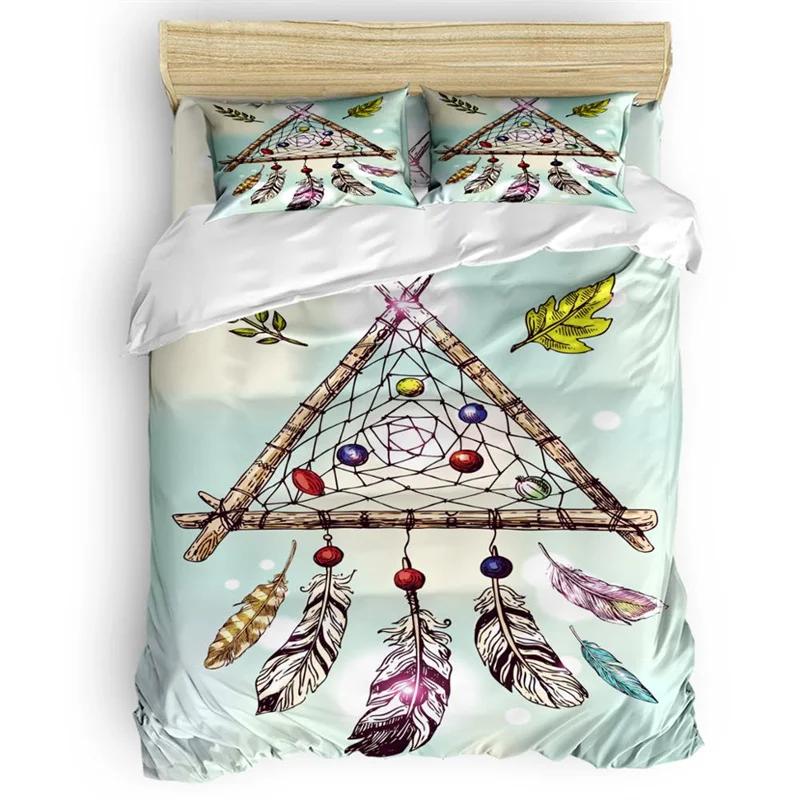 Amazing Theme Bedding Set Sacred Geometry Themed Bedding Set Various Shapes Chakra Zen Comforter Cover Dream Catcher Pillowcases