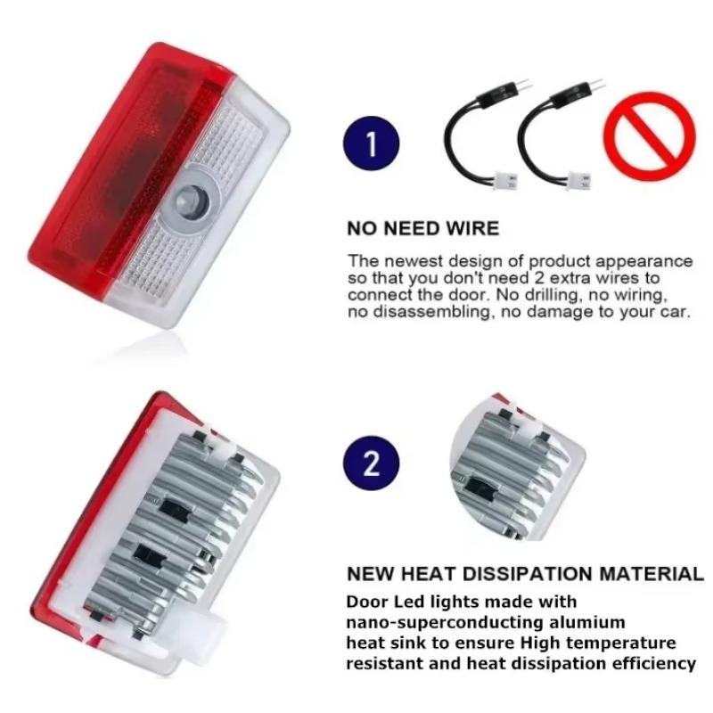 DLT2   For Benz AMG 2PCS Car Door Emblem LED Light Welcome Lamp Wireless Laser Projector For Mercedes Benz B/C/E/S Class A Class C200L