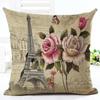 Vintage flowers Linen pillowcase Decorative pillows for sofa Cushion covers home decoration