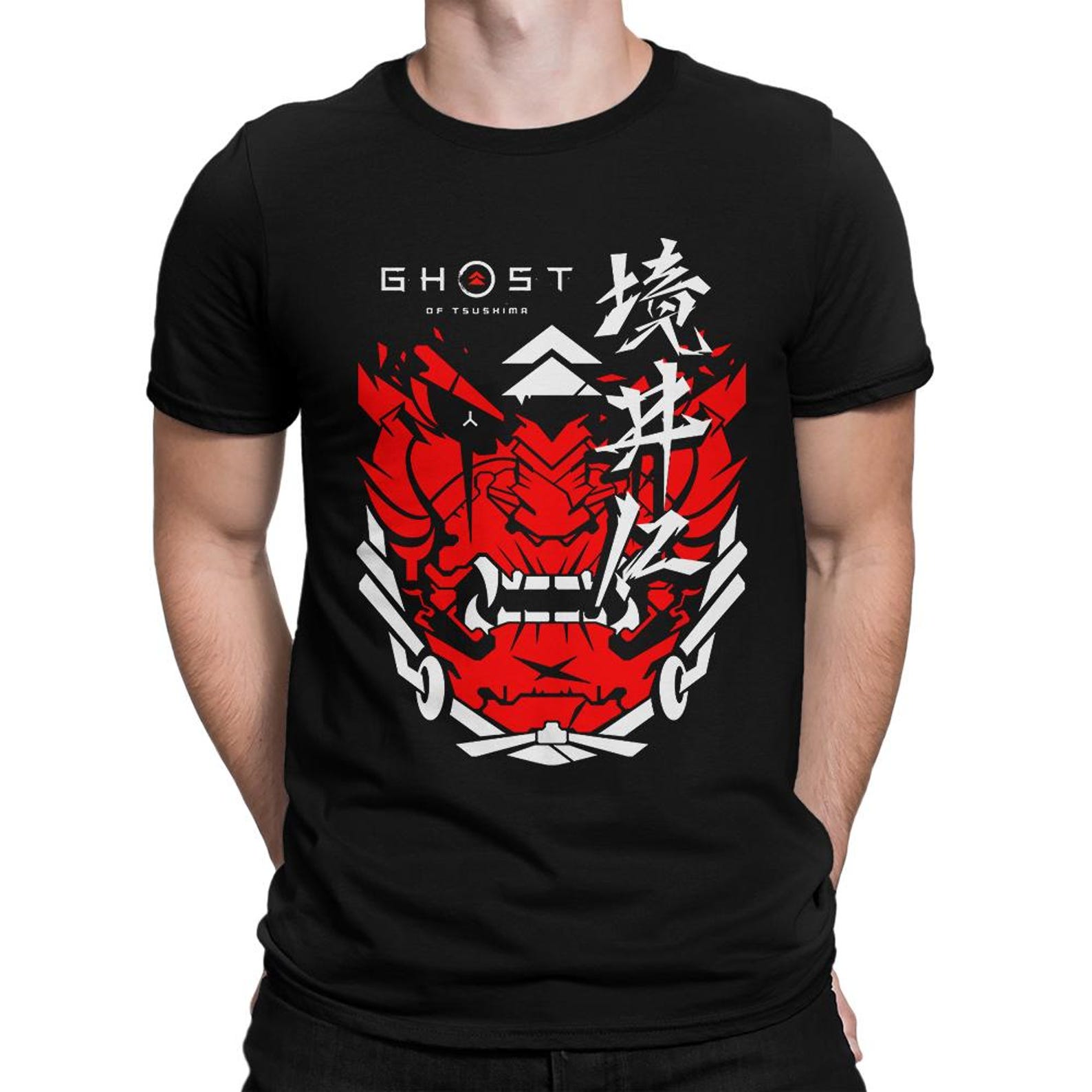 Ghost of Tsushima Oni Mask T-Shirt, Men s and Women s Sizes XXXXL