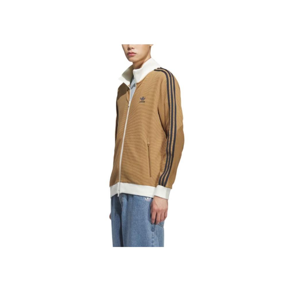 adidas Giacca da tuta Originals Confortevole a maniche lunghe Giacca Unisex Marrone deserto KB8952
