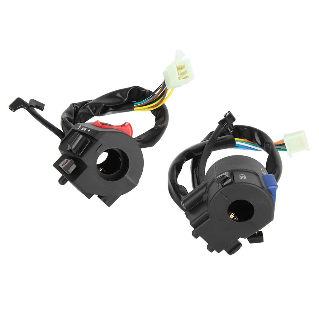 1 Pair Motorcycle 7 8inch Left and Right Handlebar Mount Switch with Horn and Ignition Control