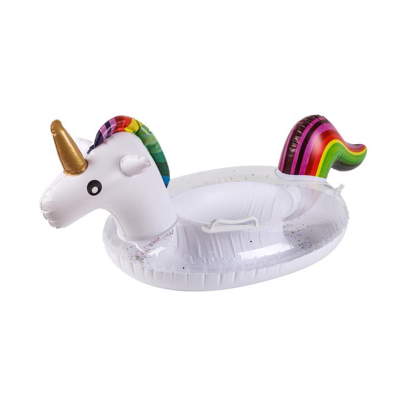 Pogrubione PVC Nadmuchiwane Zwierzęce Kółko do Pływania - Uroczy Wzór Tygrysa i Żółwia dla Dzieci