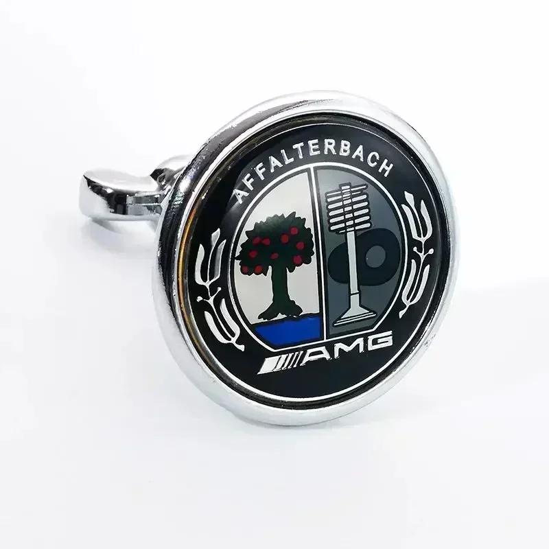 ESU5 45mm Car Front Emblem Badge Modified Bonnet Chrome Hood Cover for Mercedes Benz AMG W203 W204 C E S Class W210 W211 W220
