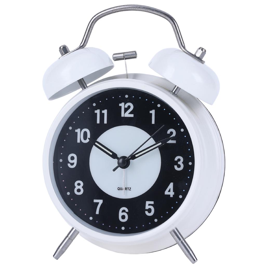 Classic Twin-Bell Alarm Clock Extra-Loud Backlight Silents Sweep Retro Alarm Clock Student Time Manager Desktop Alarm Clock
