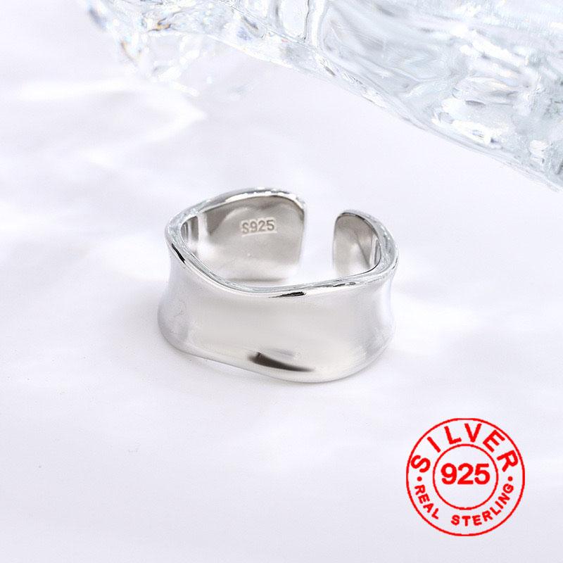 

BF CLUB Silver Color Rings for Women Fashion Geometric Handmade Irregular Vintage Simple Ring Party Christmas Gift