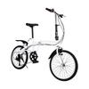 White Folding Bike Foldable City Bike for Adult 20" Commute Bicycle 6Speed Gears For Rugged Roads, Muddy Roads, Grasslands