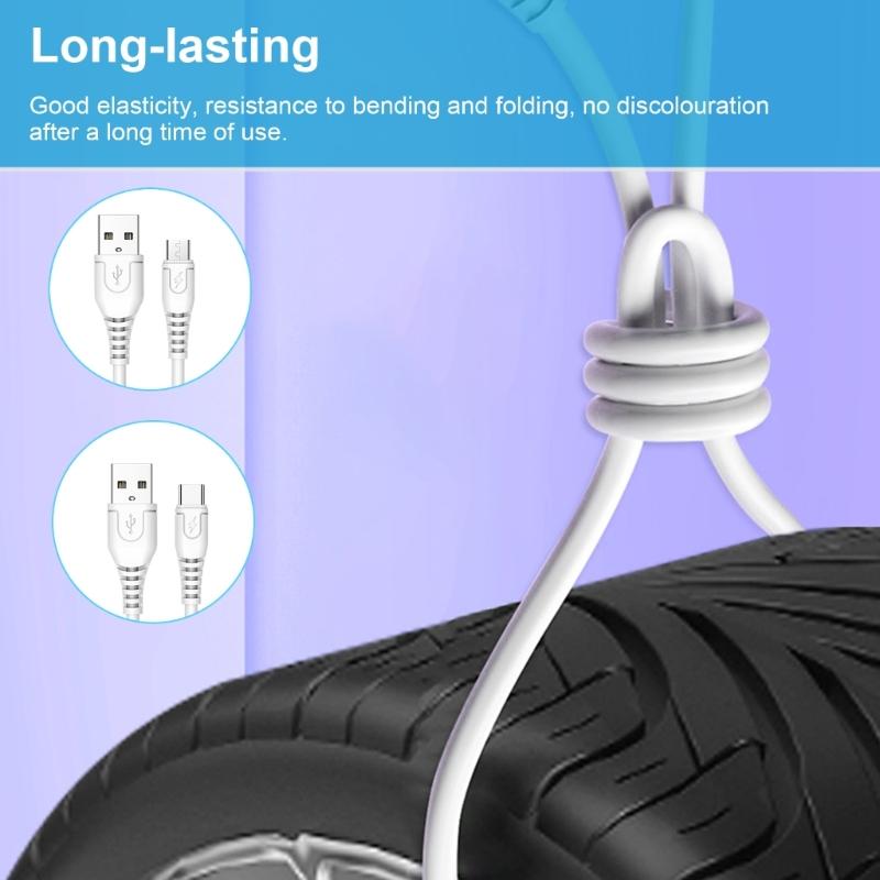 80cm Length USB Cable Fast Charging Cord 6A Output 120W Super Fast Charge Data Cable for USB 5Pin Type C Phones Tablets