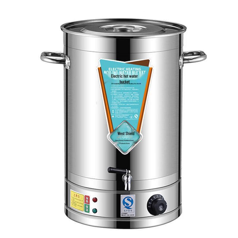 ZISIZ Commercial Stainless Steel Hot Water Dispenser Bucket with Faucet