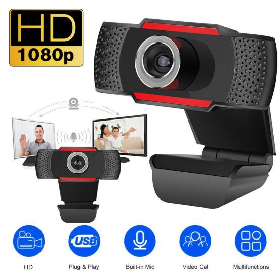 480/720/1080P USB 2 Webcam Video Web Camera with Microphone for PC Computer