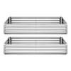 2 Pack Galvanized Raised Garden Beds, 180 X 90 X 30 Cm, Rectangular Metal Planter Boxes Kit Outdoor, Bottomless Elevated Planting Box with Gloves,