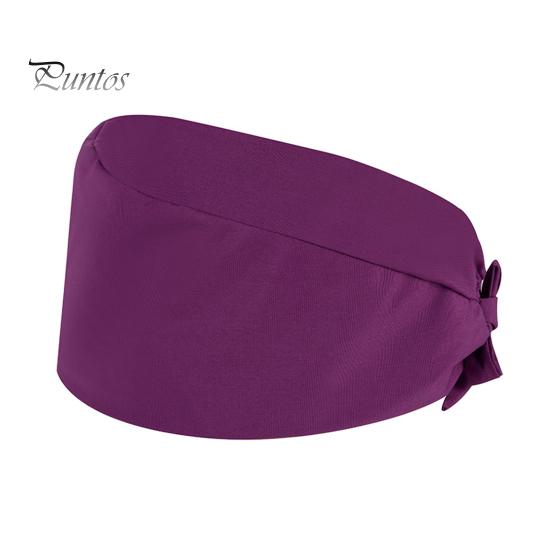 

Шапочка для медсестры, доктора, со встроенным впитывающим пот махровым фартуком, с регулируемой резинкой для салонов, официантов, лабораторий, ветеринаров, кухонь фиолетовый