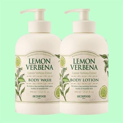 Citrininė verbenos prausimosi priemonė kūnui, 2 rūšys (Plovimas + Emulsija)