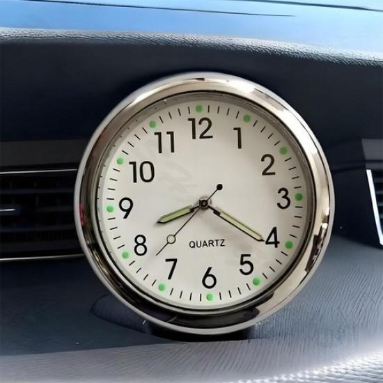 1× Car Interior Clock Dashboard Stick-On Watch Accessories For Truck SUV Vehicle