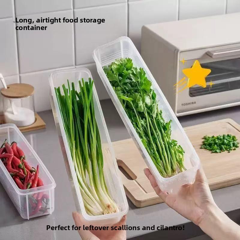 Food-grade Storage Box for Large and Small Scallions, Coriander, Whole Ginger, Garlic, Noodles, Eggs, and Refrigerator 1pc