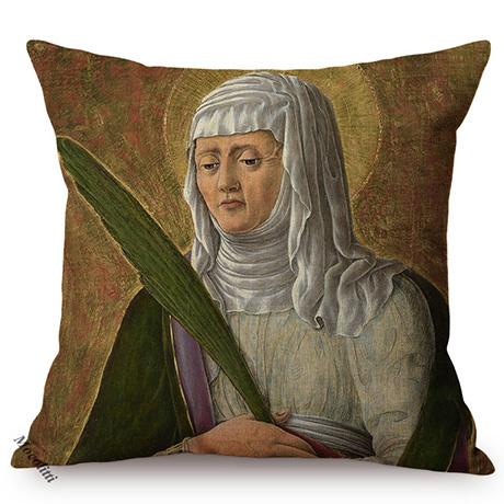 Classic Renaissance Oil Painting Art Throw Pillow Case Europe Vintage Elegant Lady Woman Portrait Sofa Decoration Cushion Cover