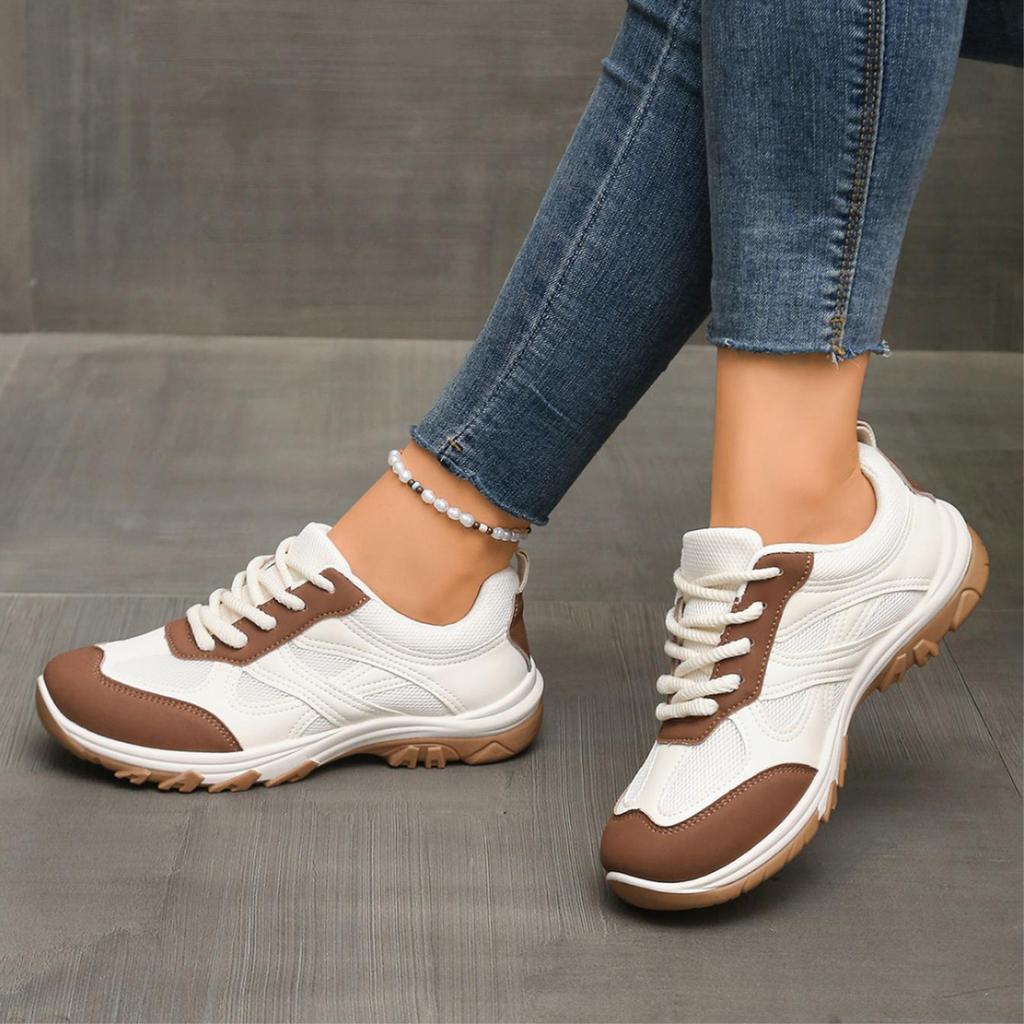 Fashion New Women Sneakers Fashion Platform Lace Up Casual Sports Shoes Comfortable Running Ladies Vulcanized Shoes Female Footwear