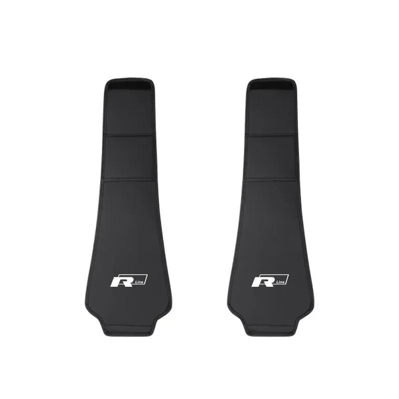 2Pcs Leather Car Seat Headrest Protective Covers Accessories For VW GTI R Line Golf 6 Passat CC Polo Tiguan Arteon Touareg Caddy AS3H