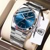 POEDAGAR Exquisite Business Men Watch Stainless Steel Waterproof Luminous Man Wristwatch Date Week Classic Men's Quartz Watches