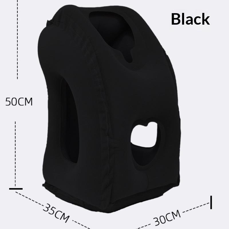 Portable Inflatable Travel Neck Pillow , Hand-Washable Cover For Airplane Car Bus Train Office Nap Camping