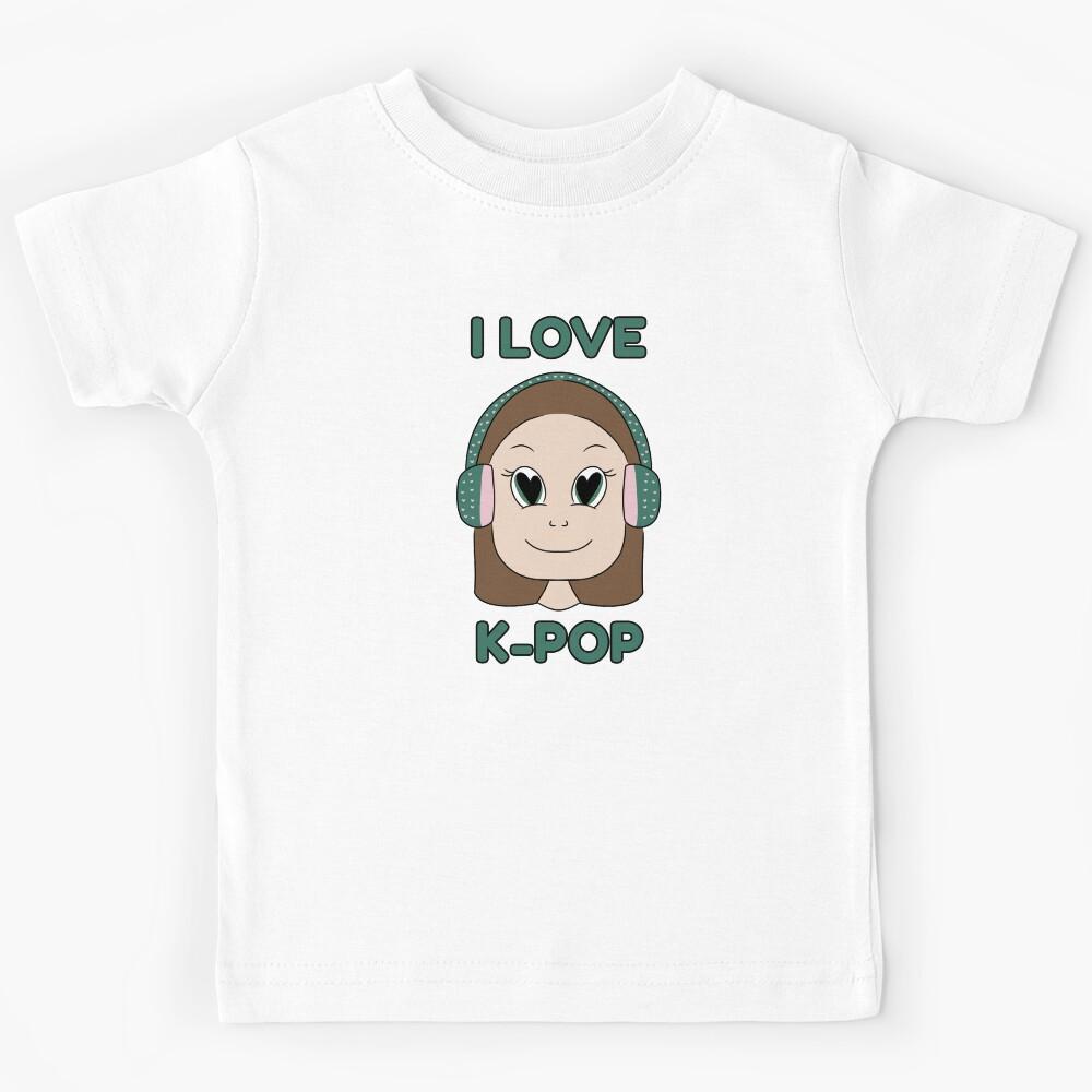 I LOVE K-POP Cute Girl Kids T-Shirt 170