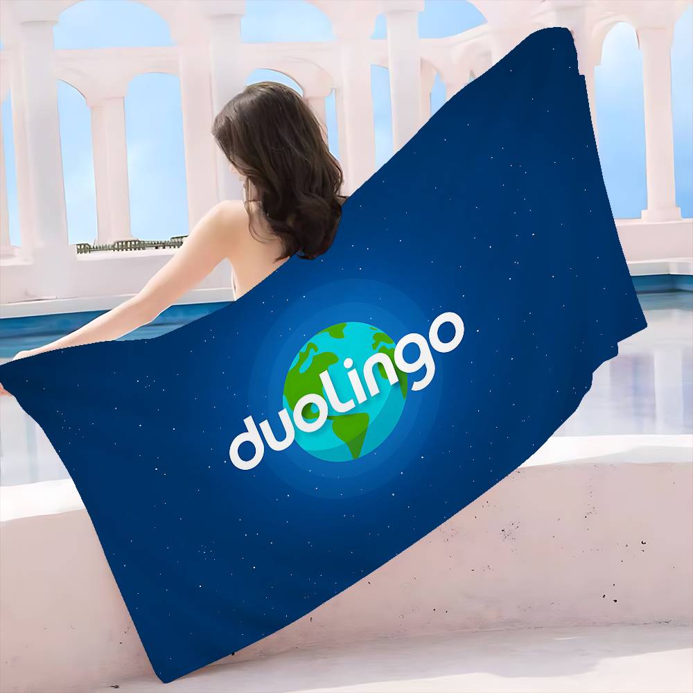Funnyt D-Duolingo Microfiber Printed Beach Towel Mountain Climbing Yoga Beach Swimming Running Absorbent Soft Towel