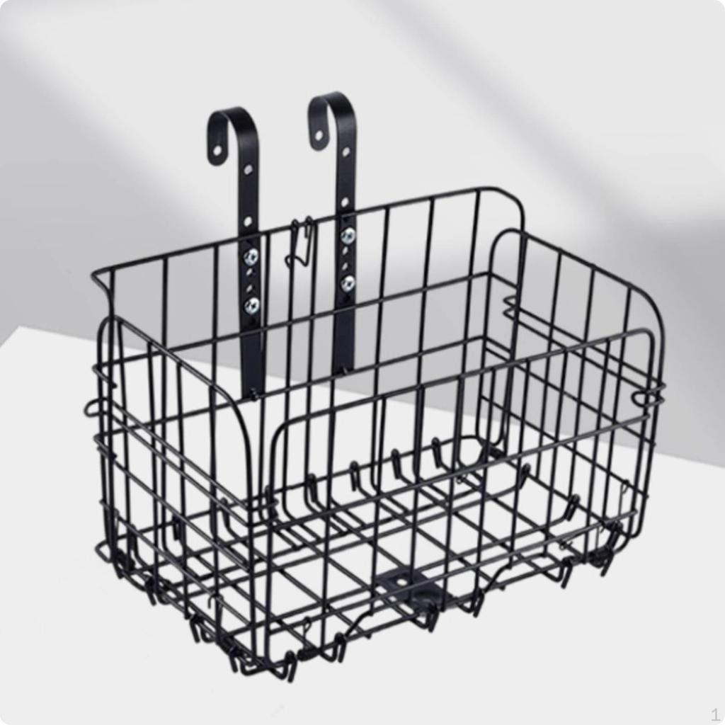 Bike Basket SpaceSaving Foldable Rear MultiUse Mount for Shopping, Commuting, Biking